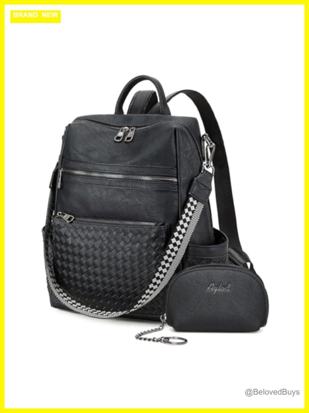 Faux Leather Backpack Purse for Women Ladies Work Travel Handbag with Wallet
